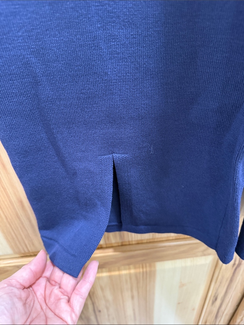 Commense Navy Knit Wide Leg Pants Set W/Vest Classy Minimalist Elevated Staple S - Picture 5 of 16